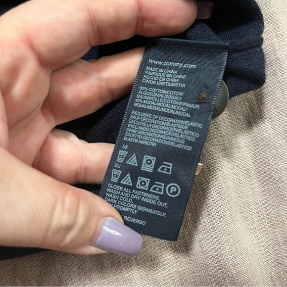 Tommy Hilfiger Navy Men's Button Cardigan Size XXL Grandpa Sweater Old Money - Picture 5 of 6